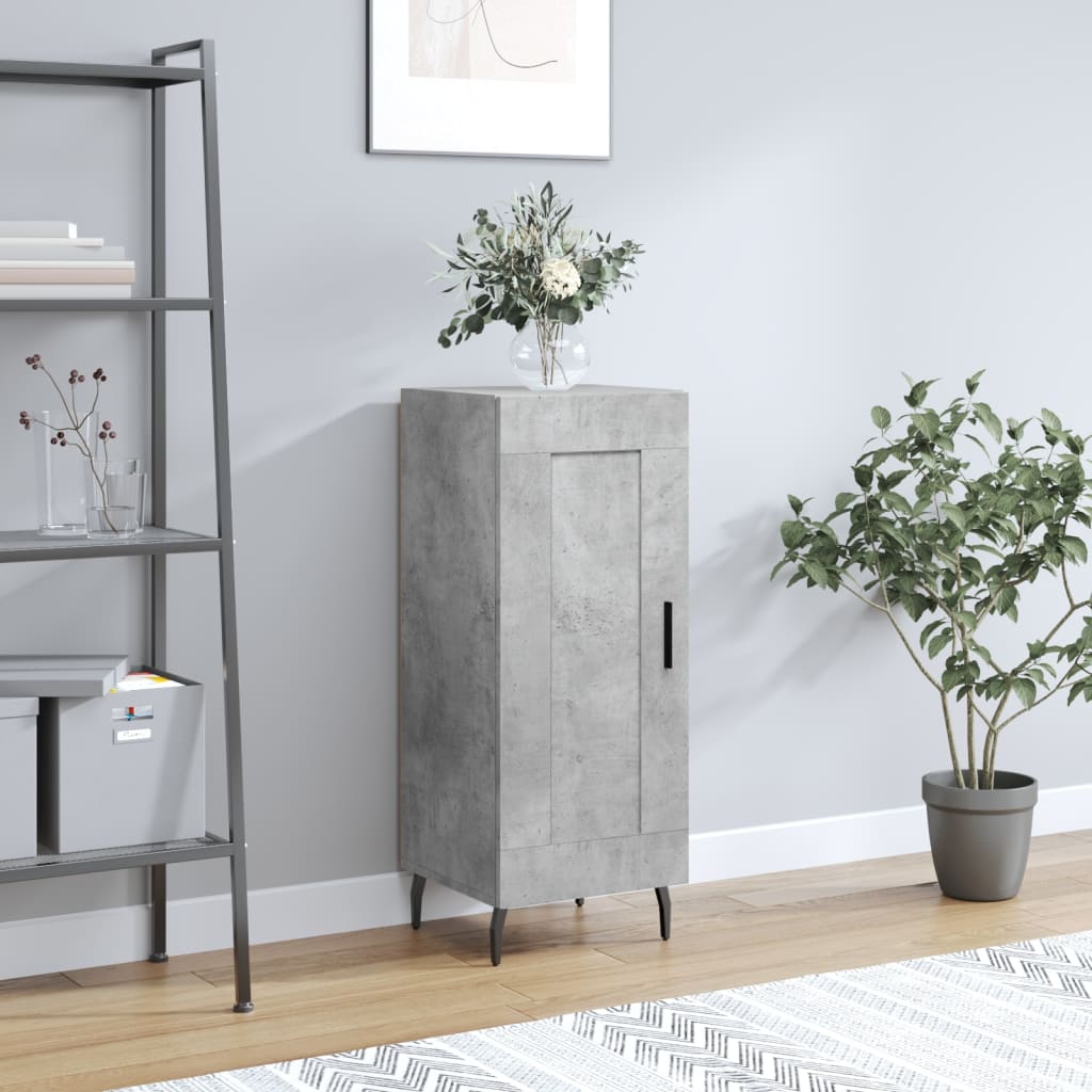 skænk 34,5x34x90 cm konstrueret træ betongrå