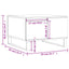 sofabord 55x55x36,5 cm konstrueret træ hvid