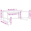 sofabord 90x50x36,5 cm konstrueret træ hvid