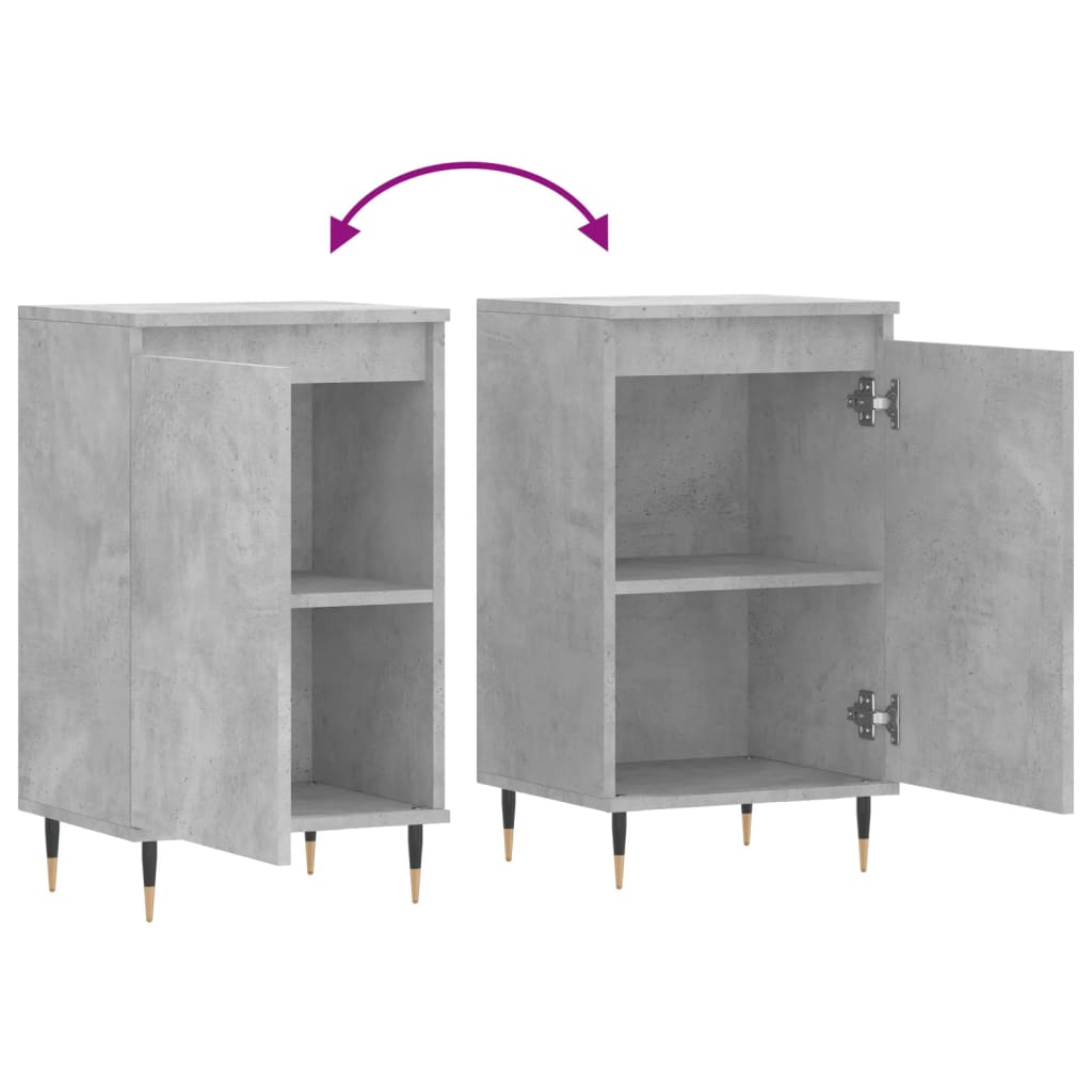 skænk 40x35x70 cm konstrueret træ betongrå