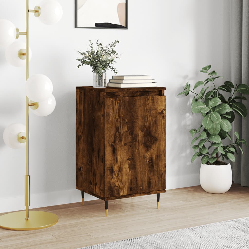 skænk 40x35x70 cm konstrueret træ røget egetræsfarve
