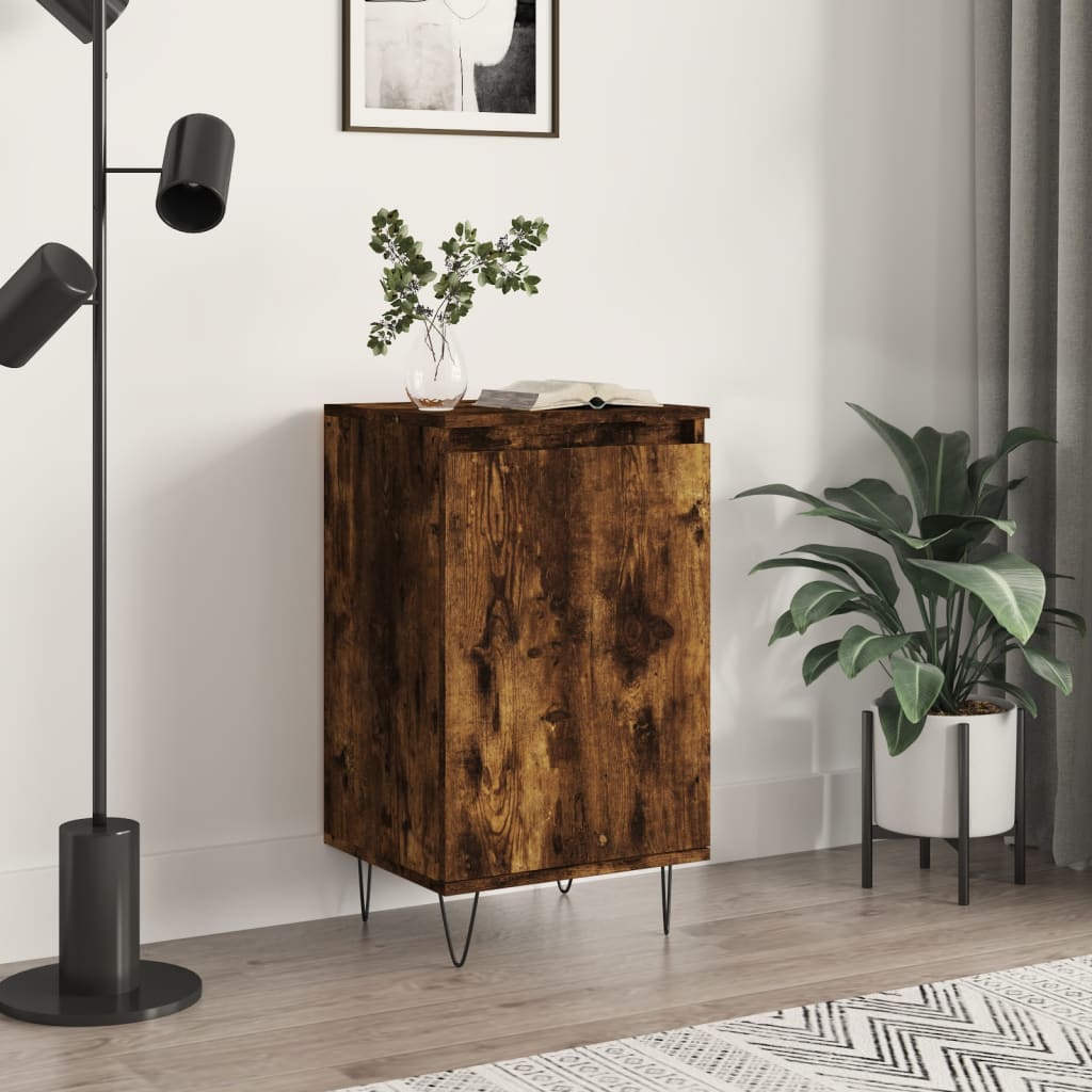 skænk 40x35x70 cm konstrueret træ røget egetræsfarve