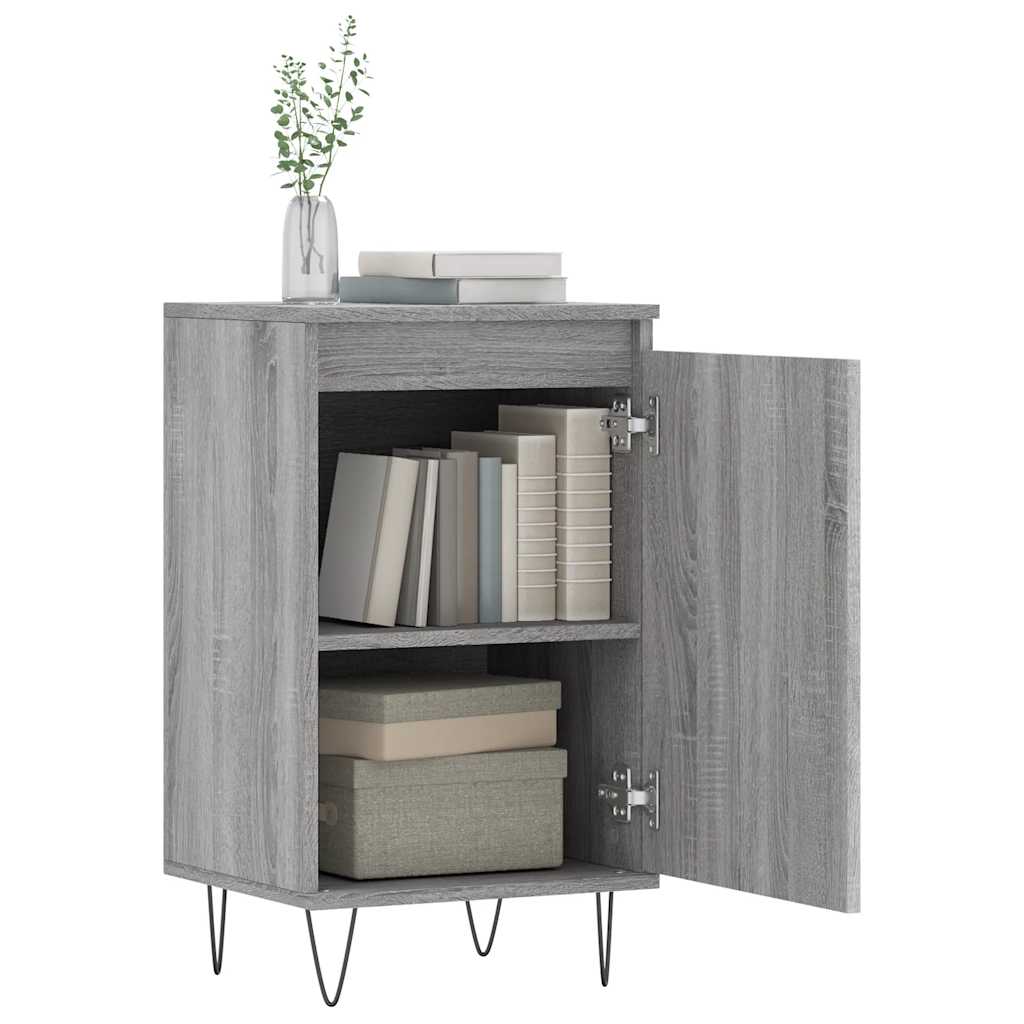 skænk 40x35x70 cm konstrueret træ grå sonoma-eg