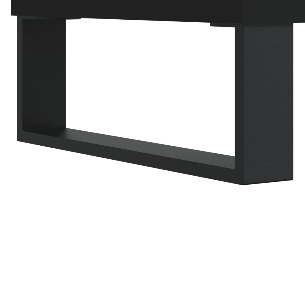 skænke 2 stk. 40x35x70 cm konstrueret træ sort