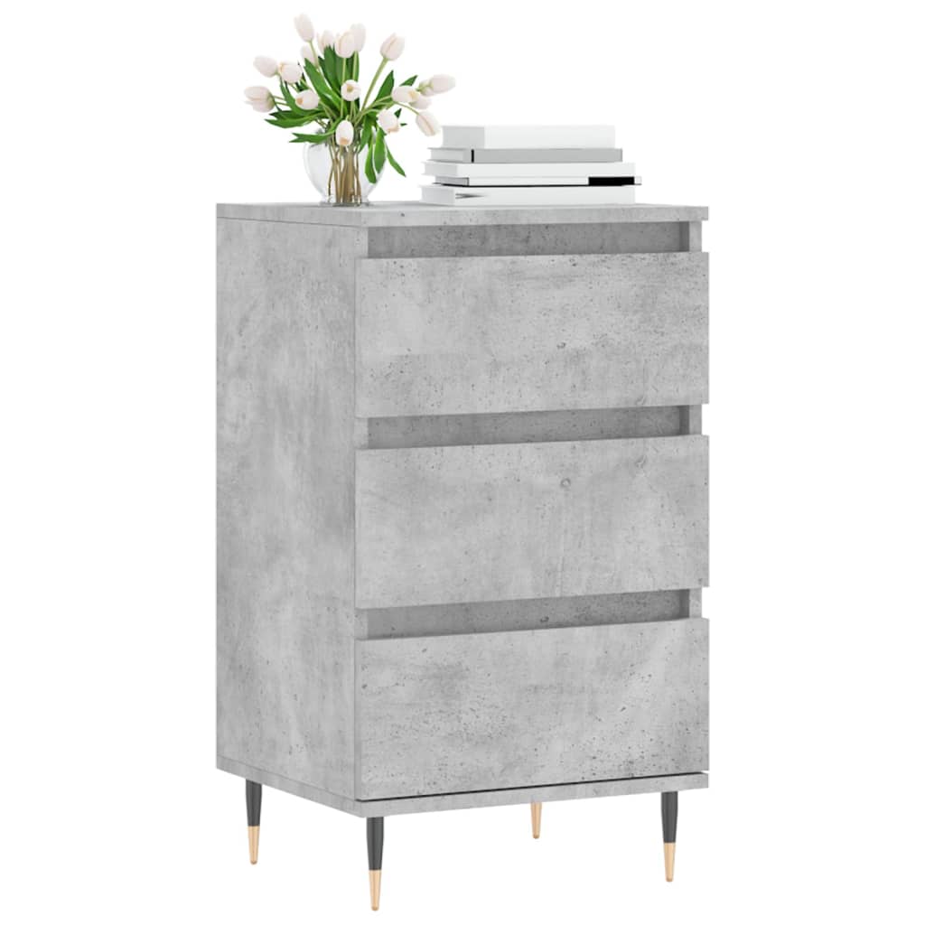 skænk 40x35x70 cm konstrueret træ betongrå