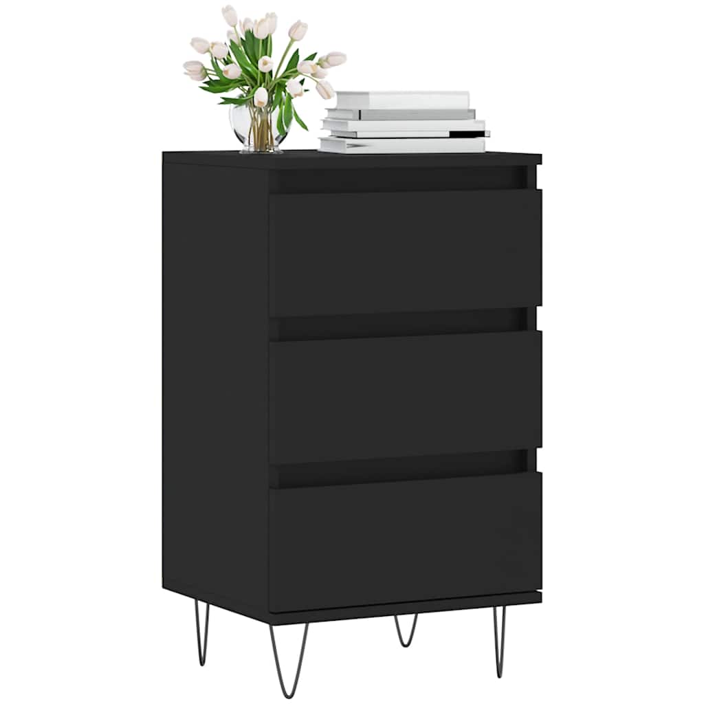 skænk 40x35x70 cm konstrueret træ sort