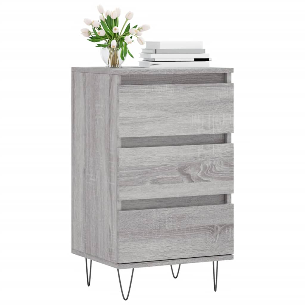 skænk 40x35x70 cm konstrueret træ grå sonoma-eg