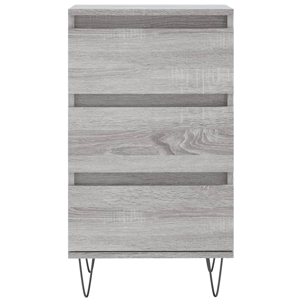 skænk 40x35x70 cm konstrueret træ grå sonoma-eg
