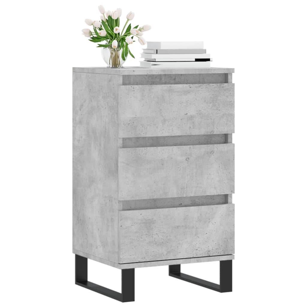 skænk 40x35x70 cm konstrueret træ betongrå