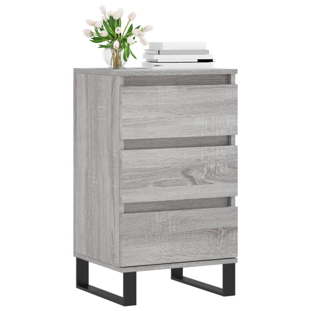 skænk 40x35x70 cm konstrueret træ grå sonoma-eg