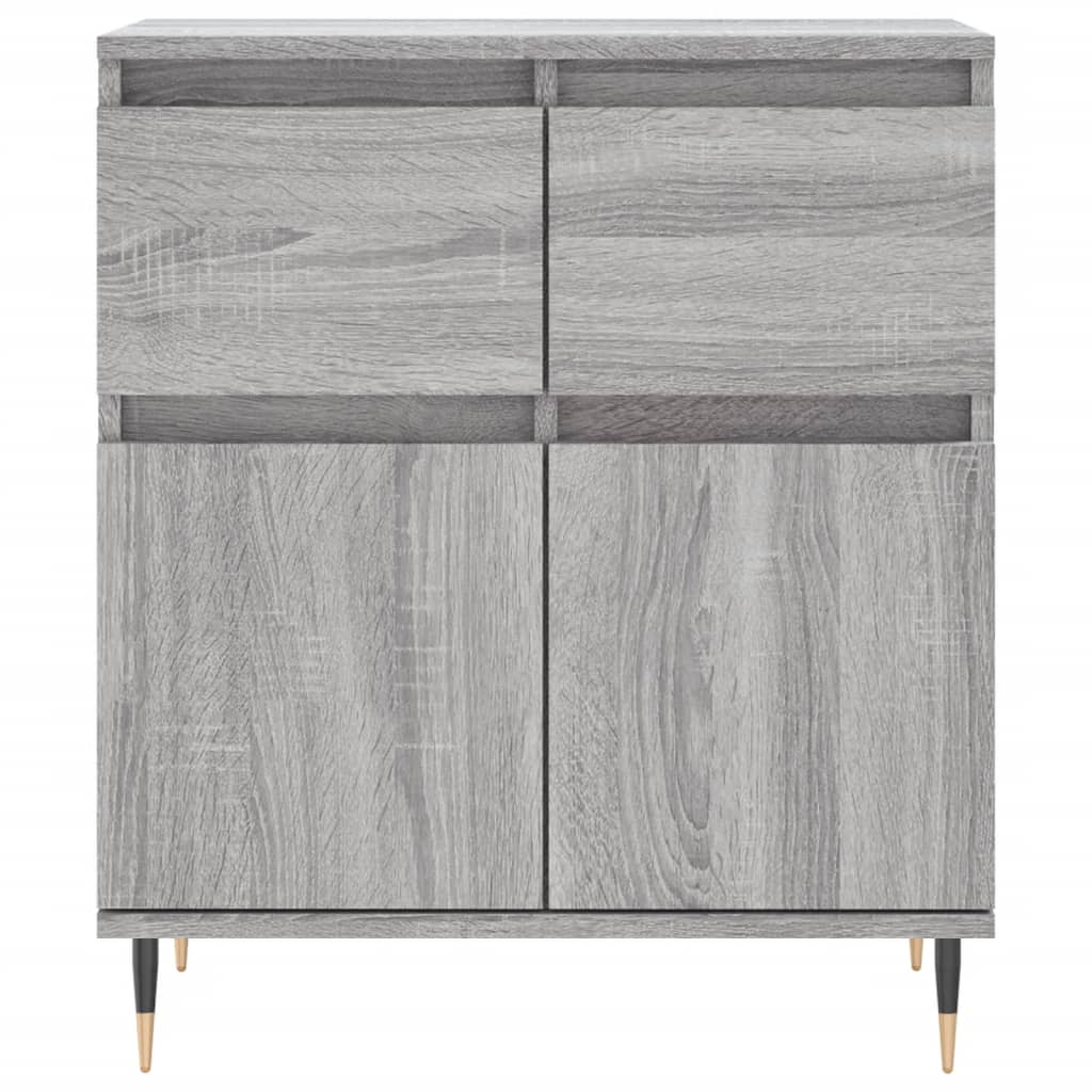 skænk 60x35x70 cm konstrueret træ grå sonoma-eg
