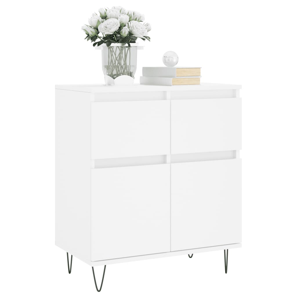 skænk 60x35x70 cm konstrueret træ hvid