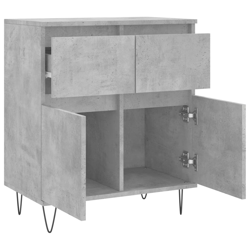 skænk 60x35x70 cm konstrueret træ betongrå