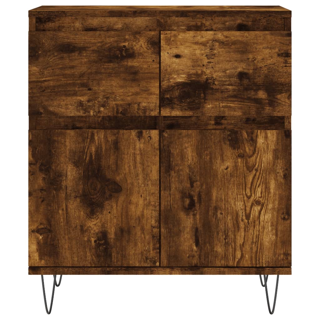 skænk 60x35x70 cm konstrueret træ røget egetræsfarve