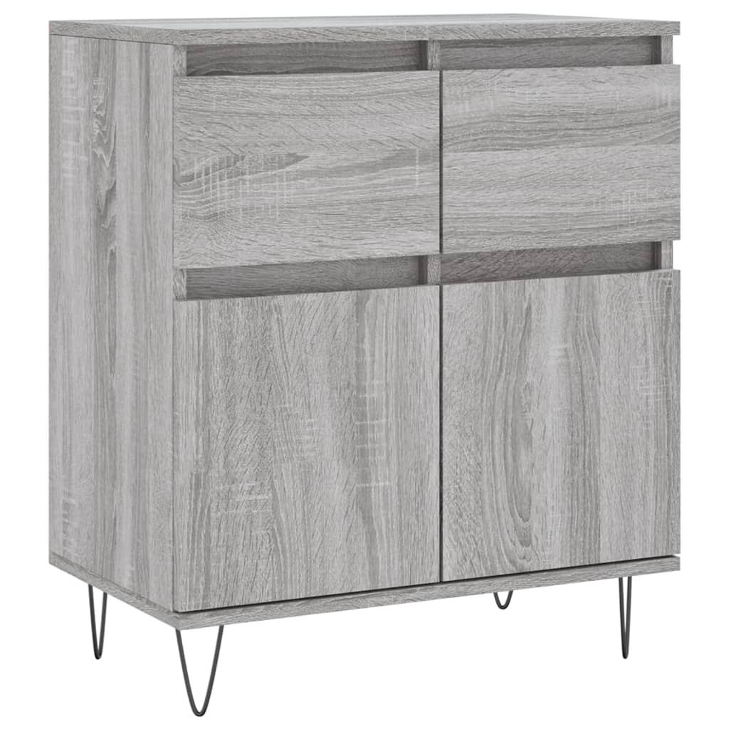 skænk 60x35x70 cm konstrueret træ grå sonoma-eg
