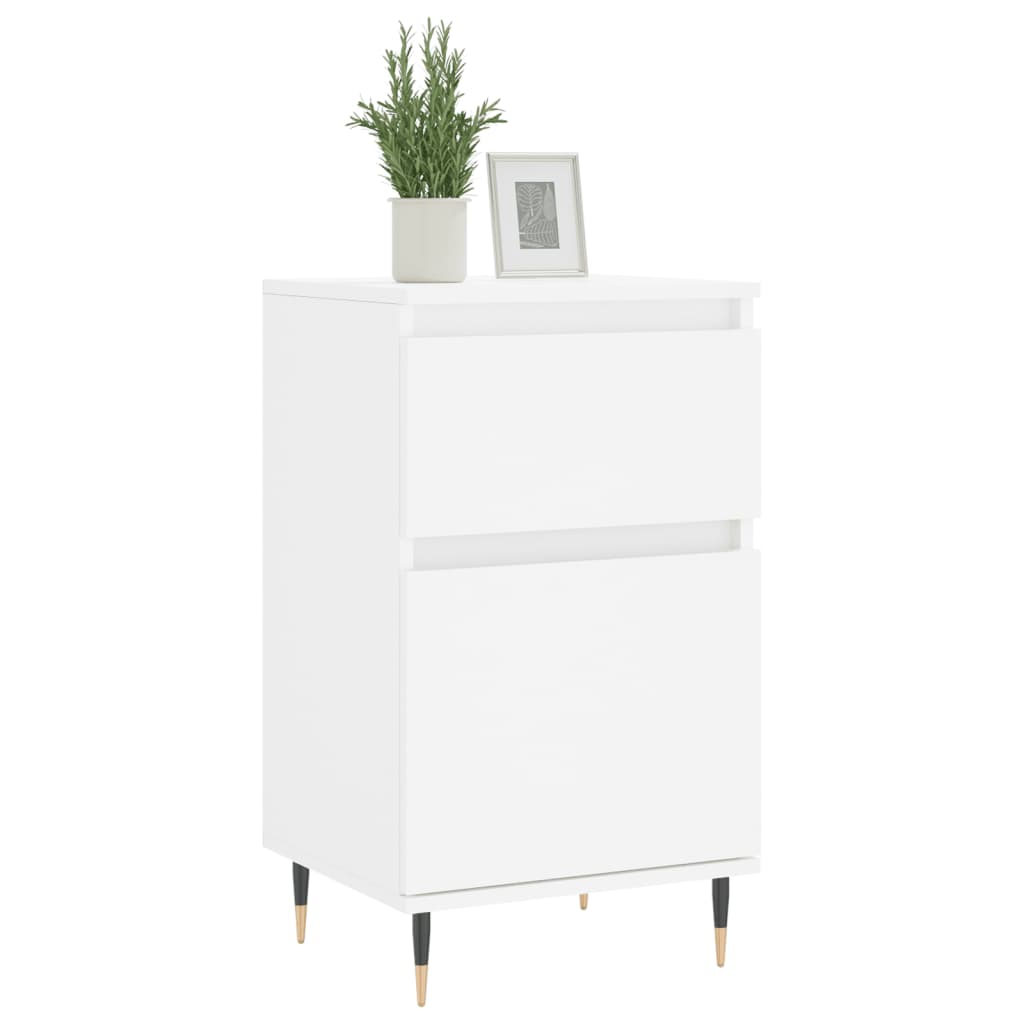 skænk 40x35x70 cm konstrueret træ hvid