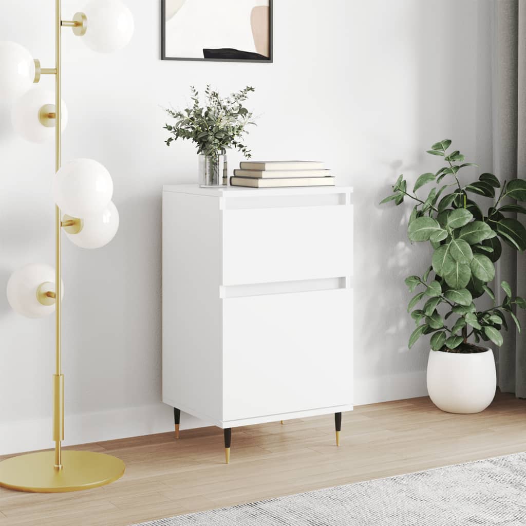 skænk 40x35x70 cm konstrueret træ hvid