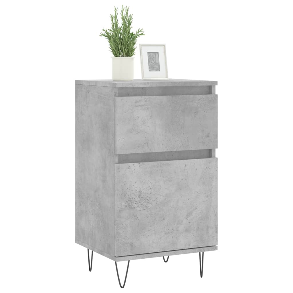 skænk 40x35x70 cm konstrueret træ betongrå