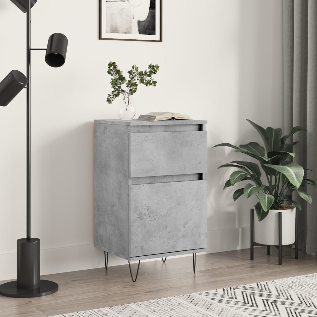 skænk 40x35x70 cm konstrueret træ betongrå