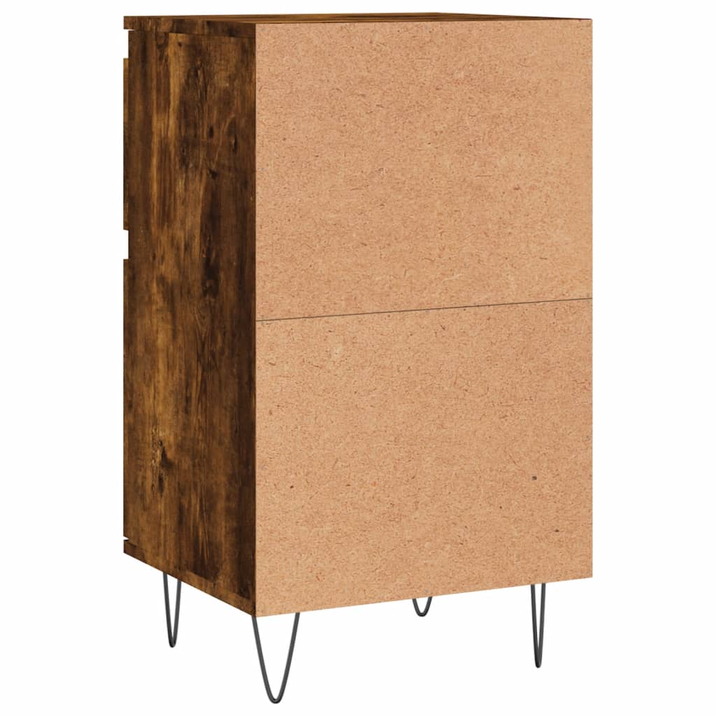 skænke 2 stk. 40x35x70 cm konstrueret træ røget egetræsfarve