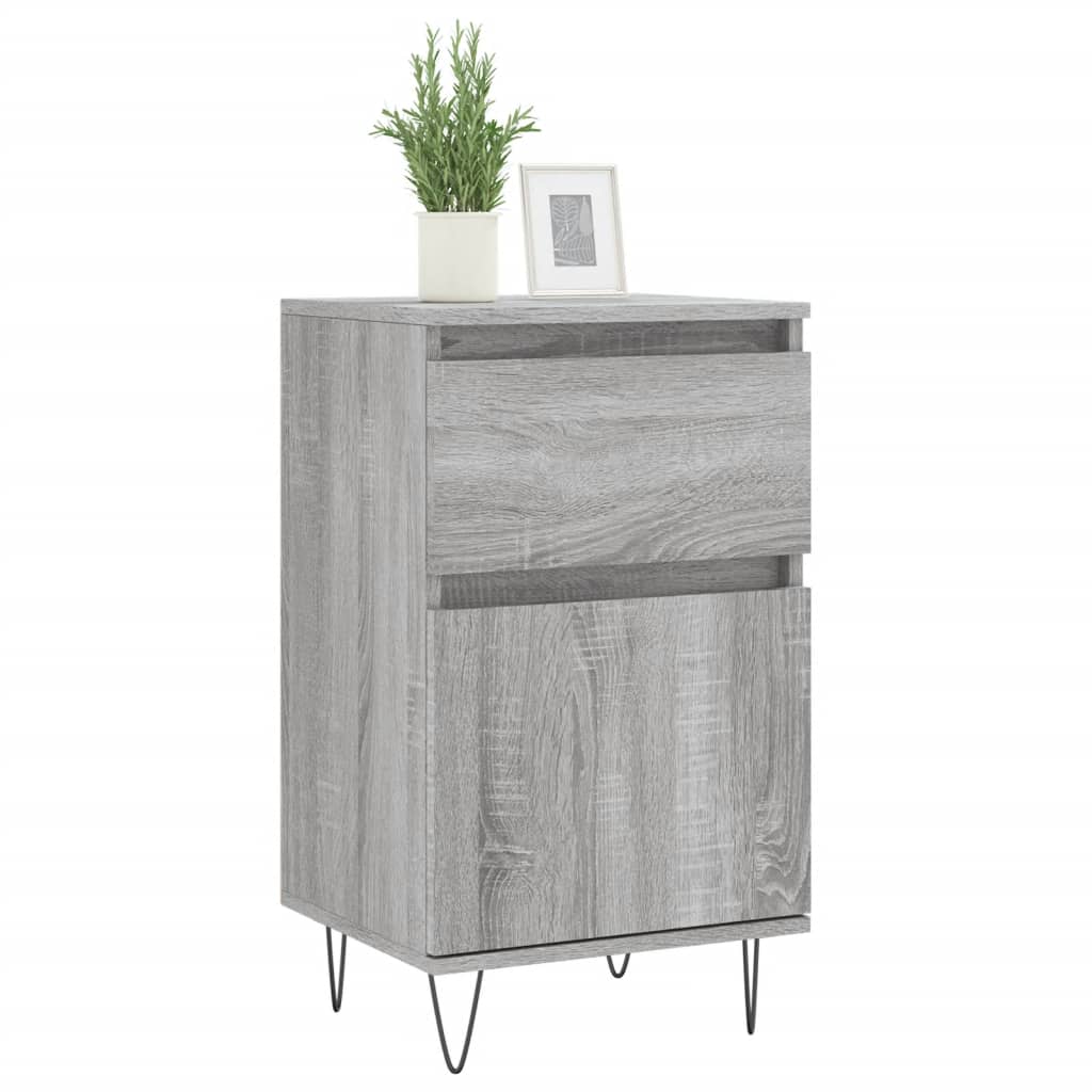 skænk 40x35x70 cm konstrueret træ grå sonoma-eg