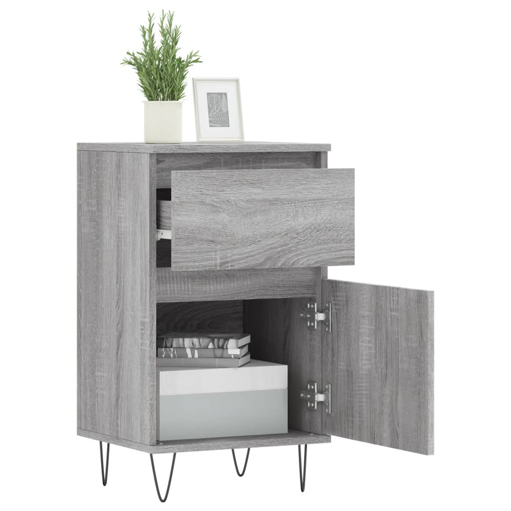 skænk 40x35x70 cm konstrueret træ grå sonoma-eg