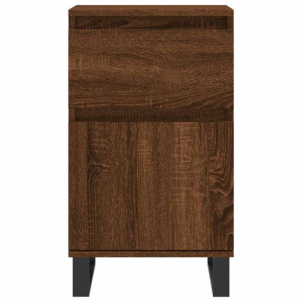 skænke 2 stk. 40x35x70 cm konstrueret træ brun egetræsfarve
