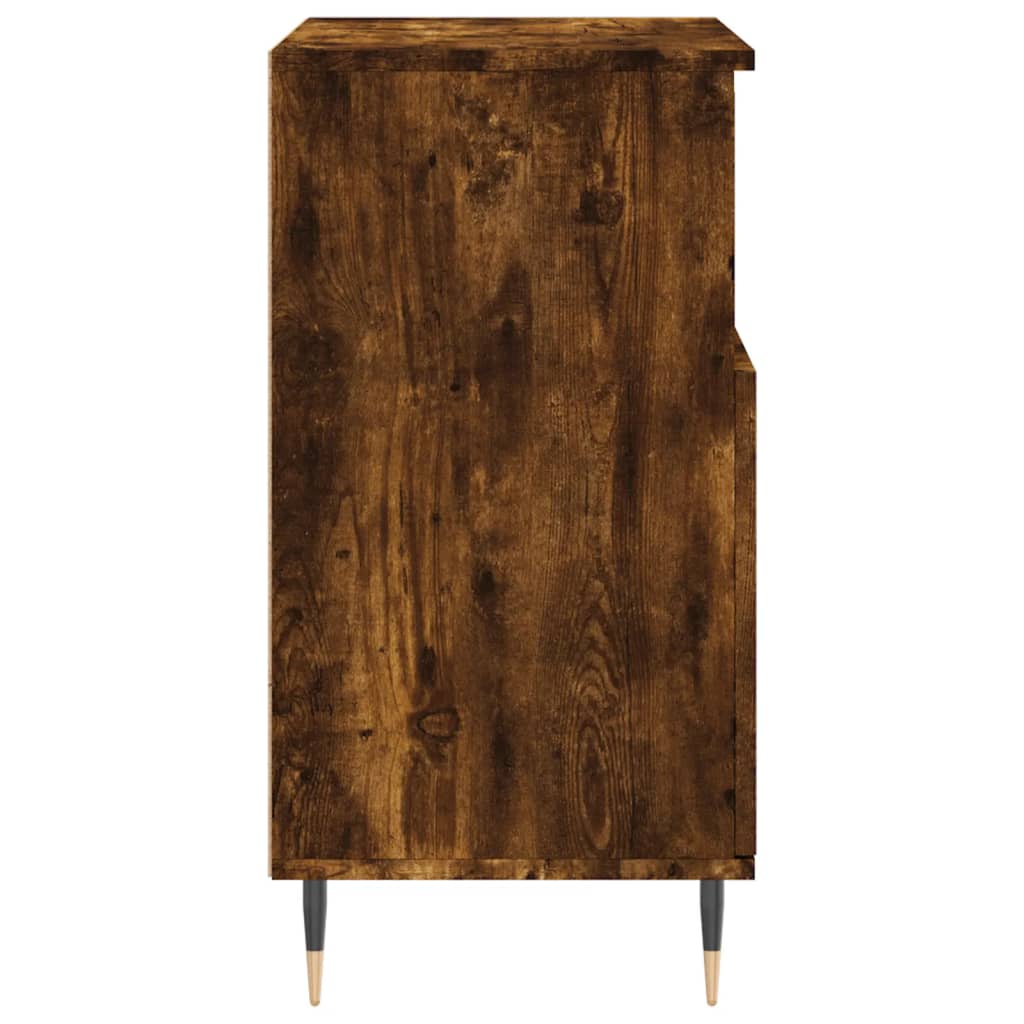 skænk 60x35x70 cm konstrueret træ røget egetræsfarve
