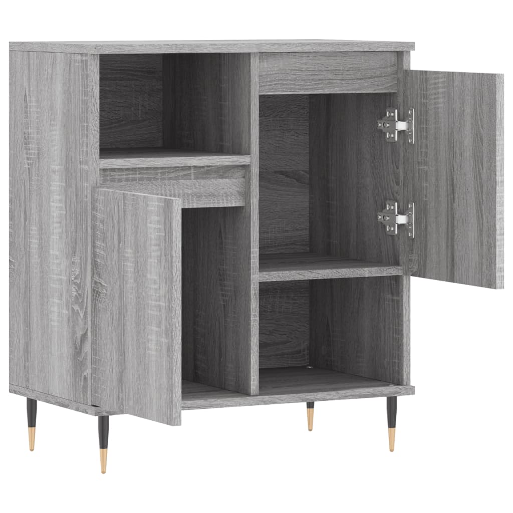 skænk 60x35x70 cm konstrueret træ grå sonoma-eg
