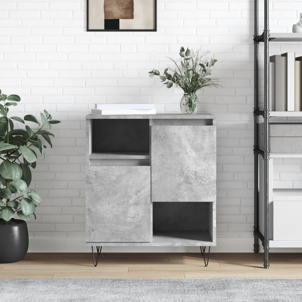 skænk 60x35x70 cm konstrueret træ betongrå
