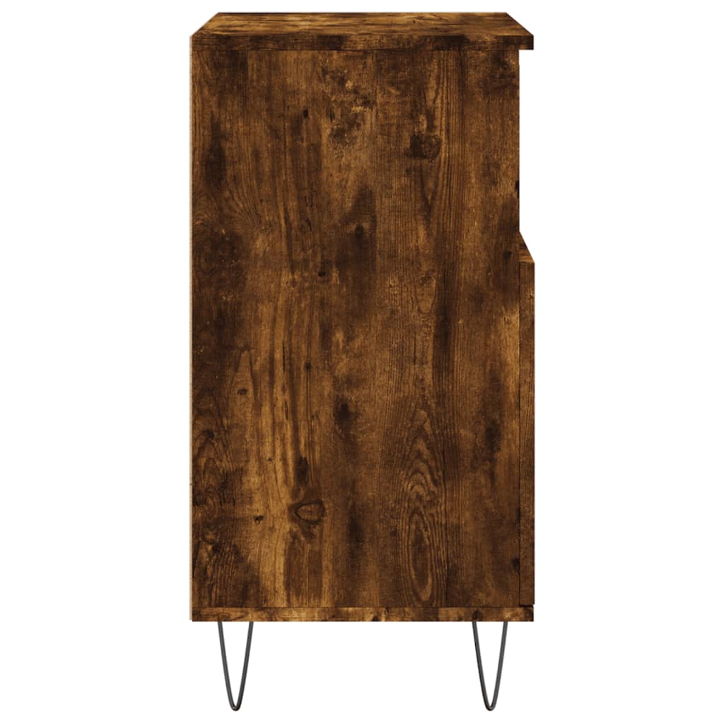 skænk 60x35x70 cm konstrueret træ røget egetræsfarve
