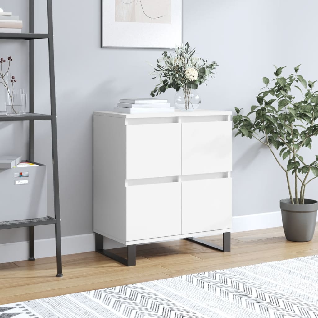 skænk 60x35x70 cm konstrueret træ hvid