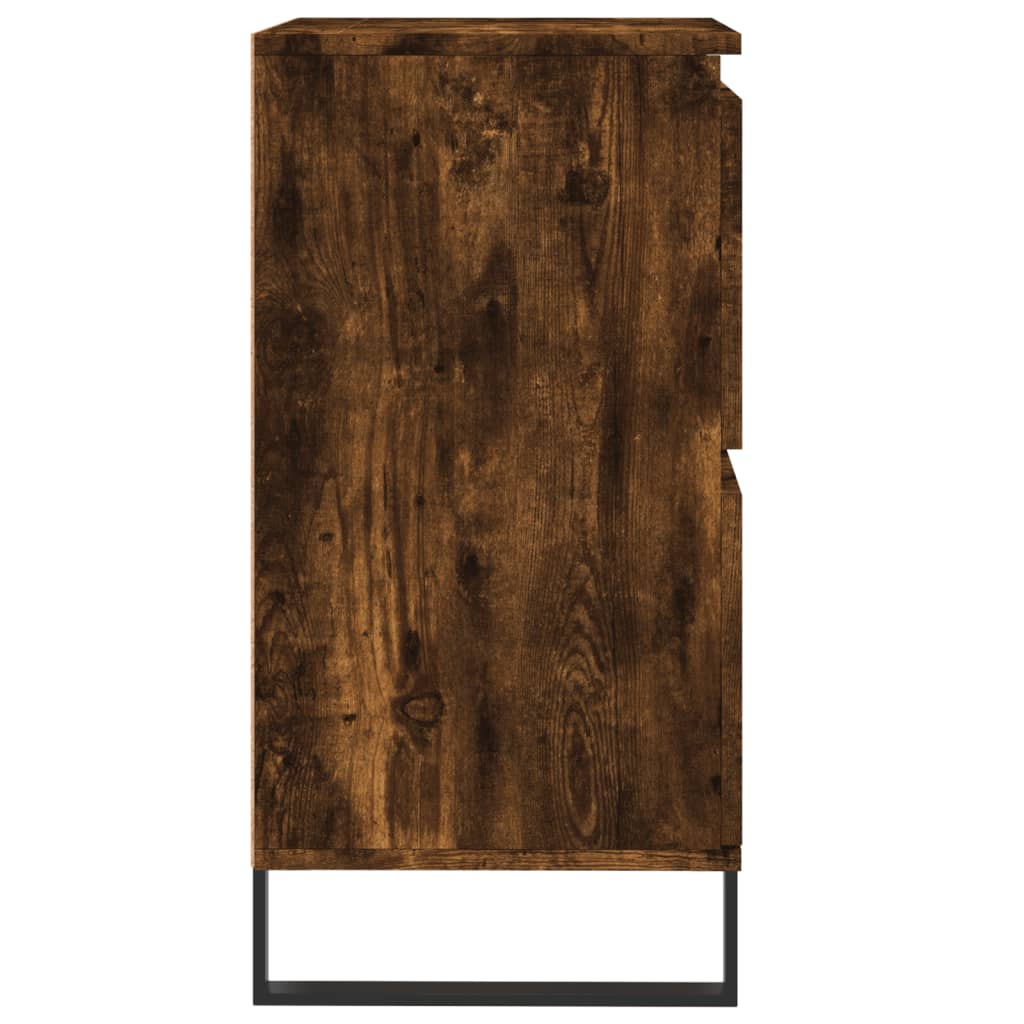 skænk 60x35x70 cm konstrueret træ røget egetræsfarve