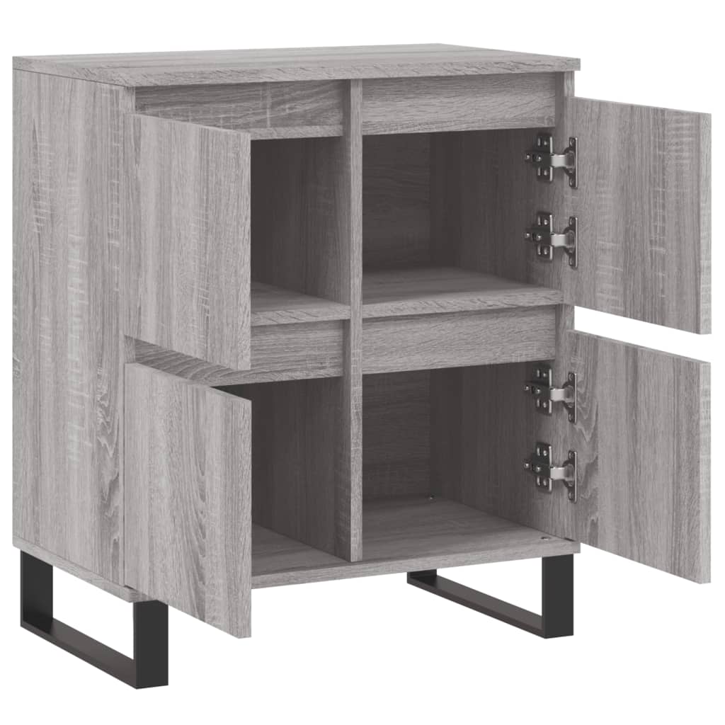 skænk 60x35x70 cm konstrueret træ grå sonoma-eg