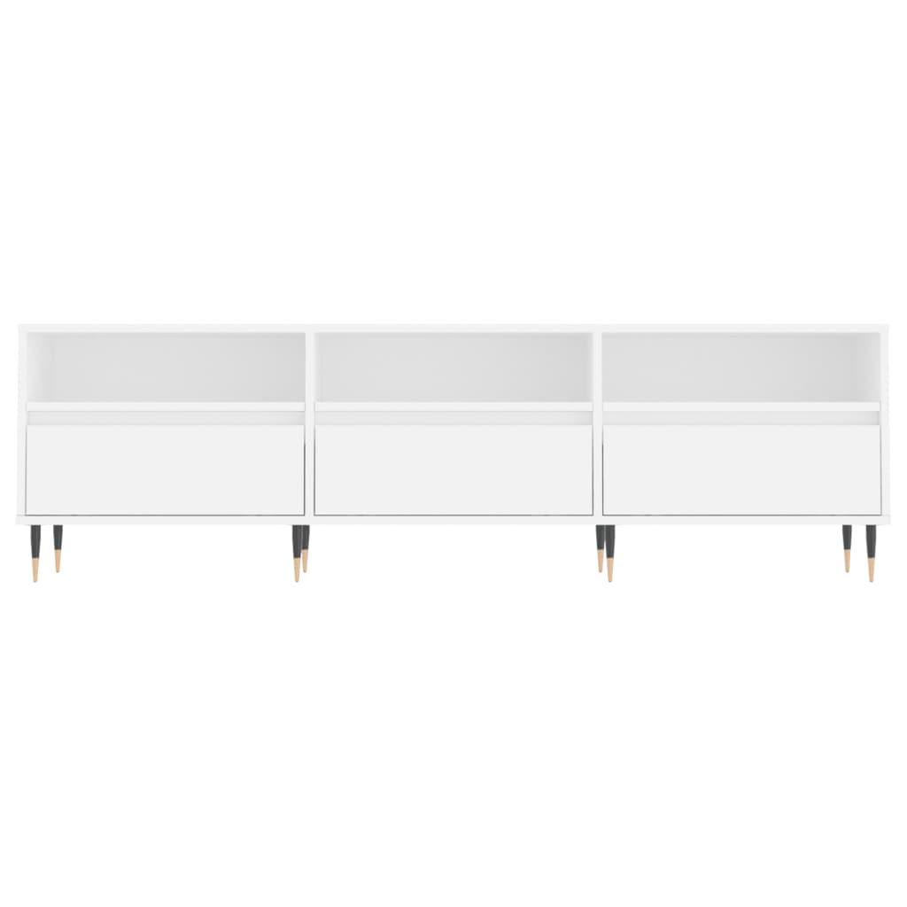 tv-bord 150x30x44,5 cm konstrueret træ hvid