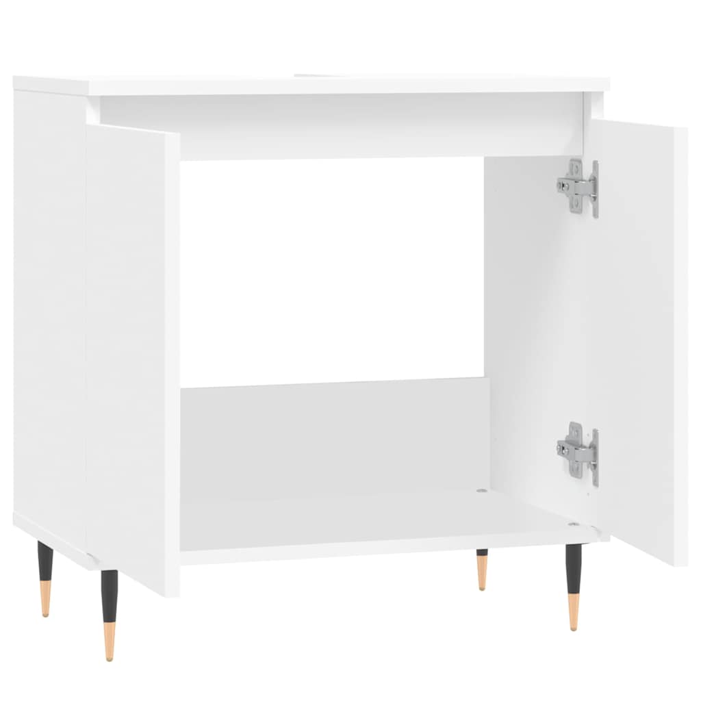 badeværelsesskab 58x33x60 cm konstrueret træ hvid