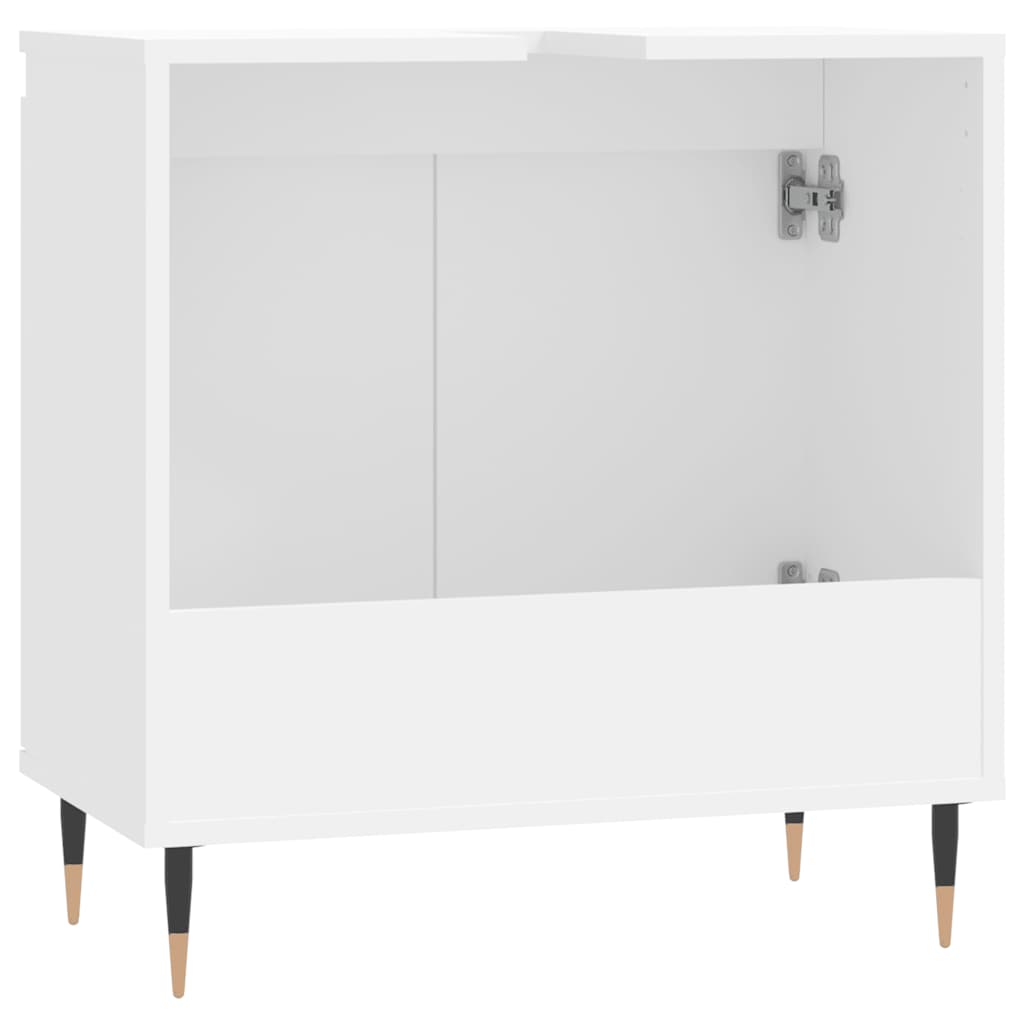 badeværelsesskab 58x33x60 cm konstrueret træ hvid