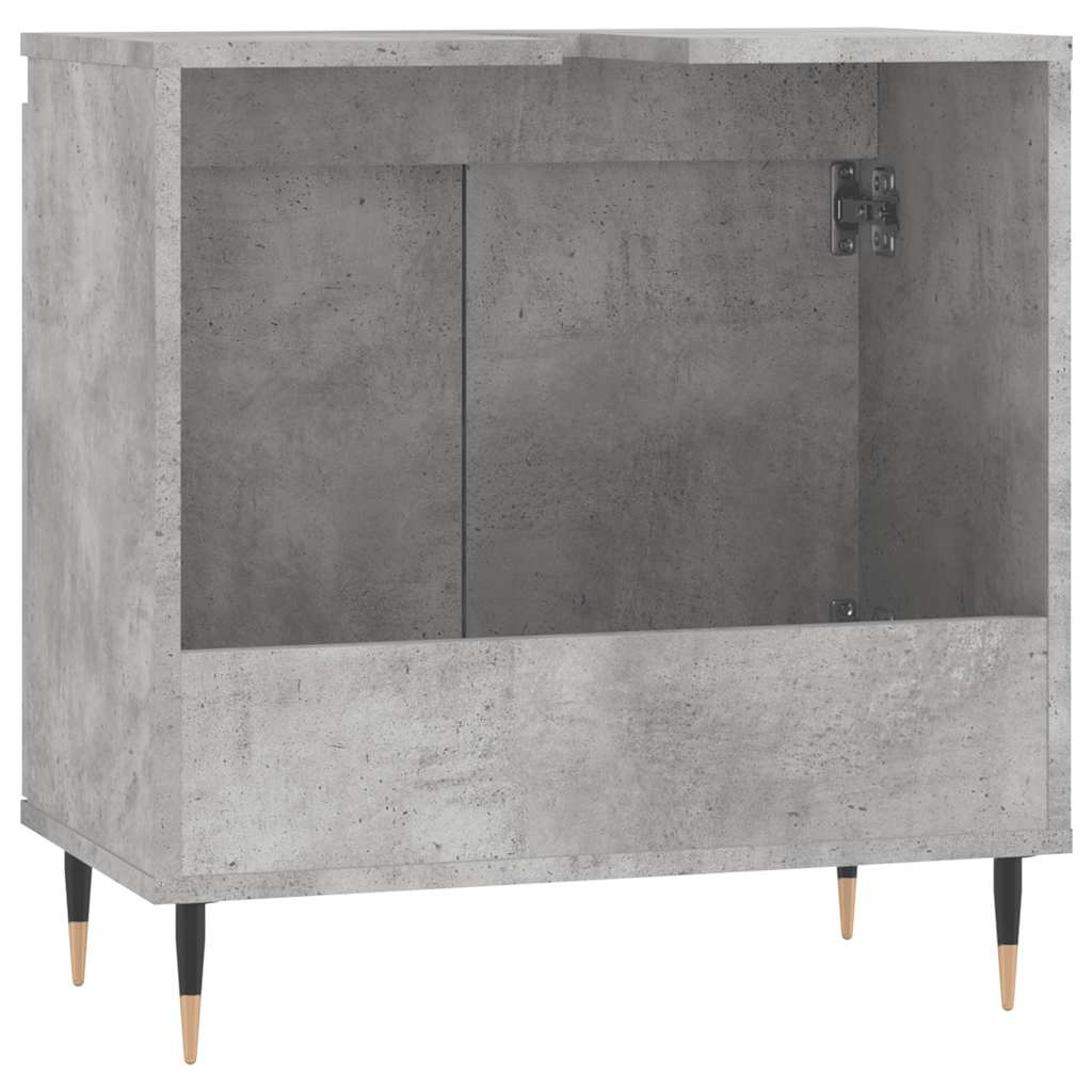 badeværelsesskab 58x33x60 cm konstrueret træ betongrå
