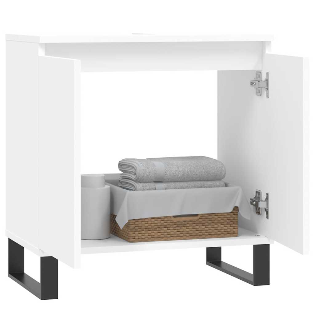 badeværelsesskab 58x33x60 cm konstrueret træ hvid