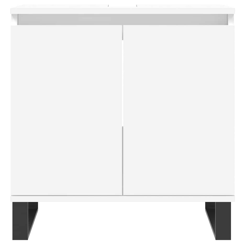 badeværelsesskab 58x33x60 cm konstrueret træ hvid