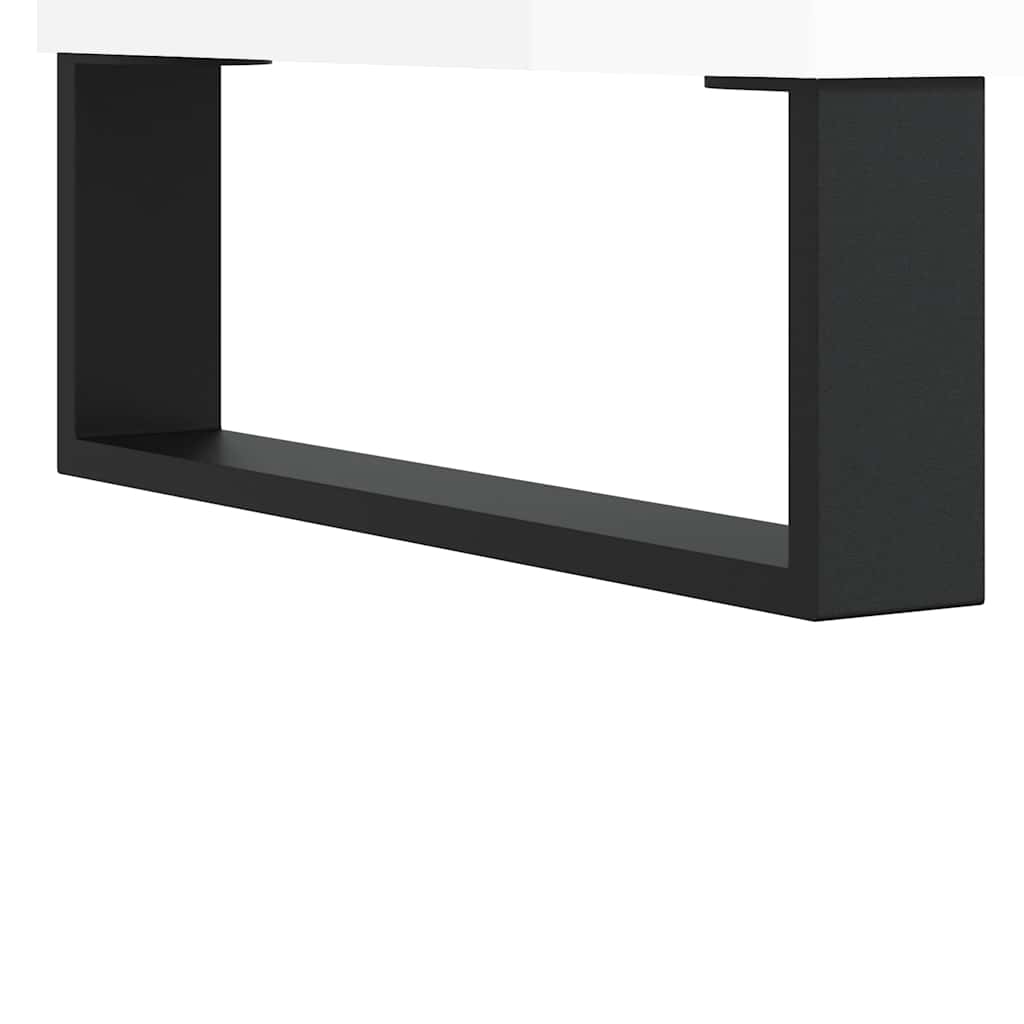 badeværelsesskab 58x33x60 cm konstrueret træ hvid højglans
