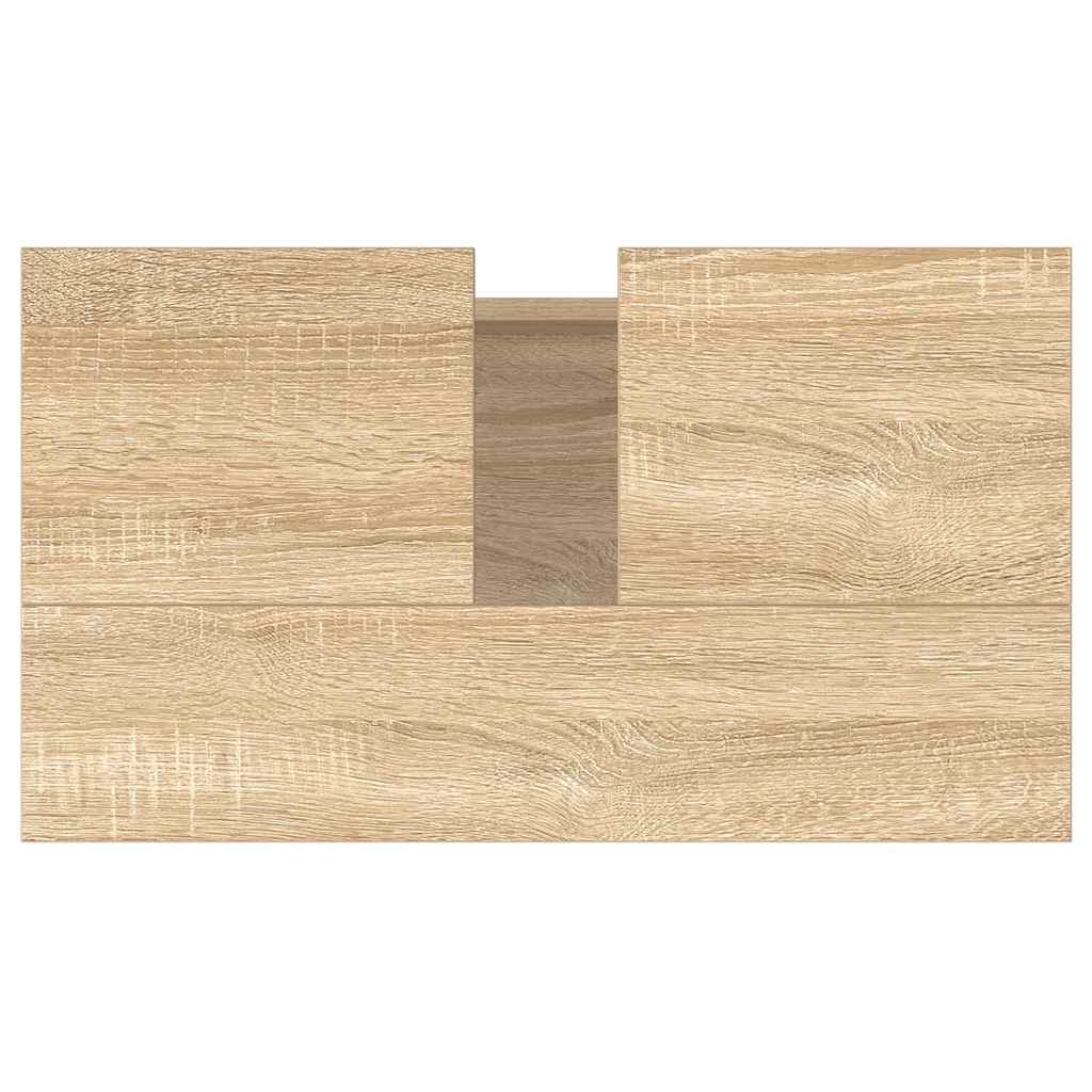 badeværelsesskab 58x33x60 cm konstrueret træ sonoma-eg