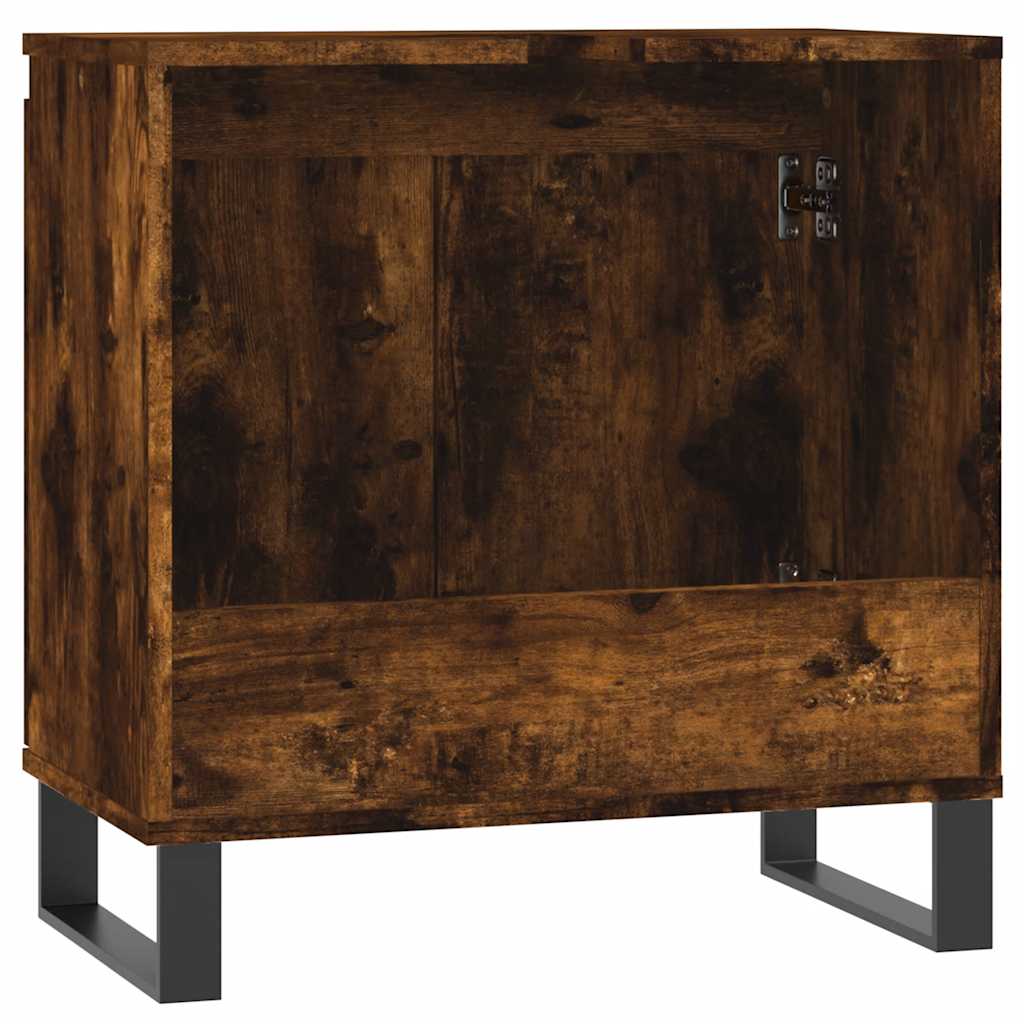 badeværelsesskab 58x33x60 cm konstrueret træ røget egetræsfarve