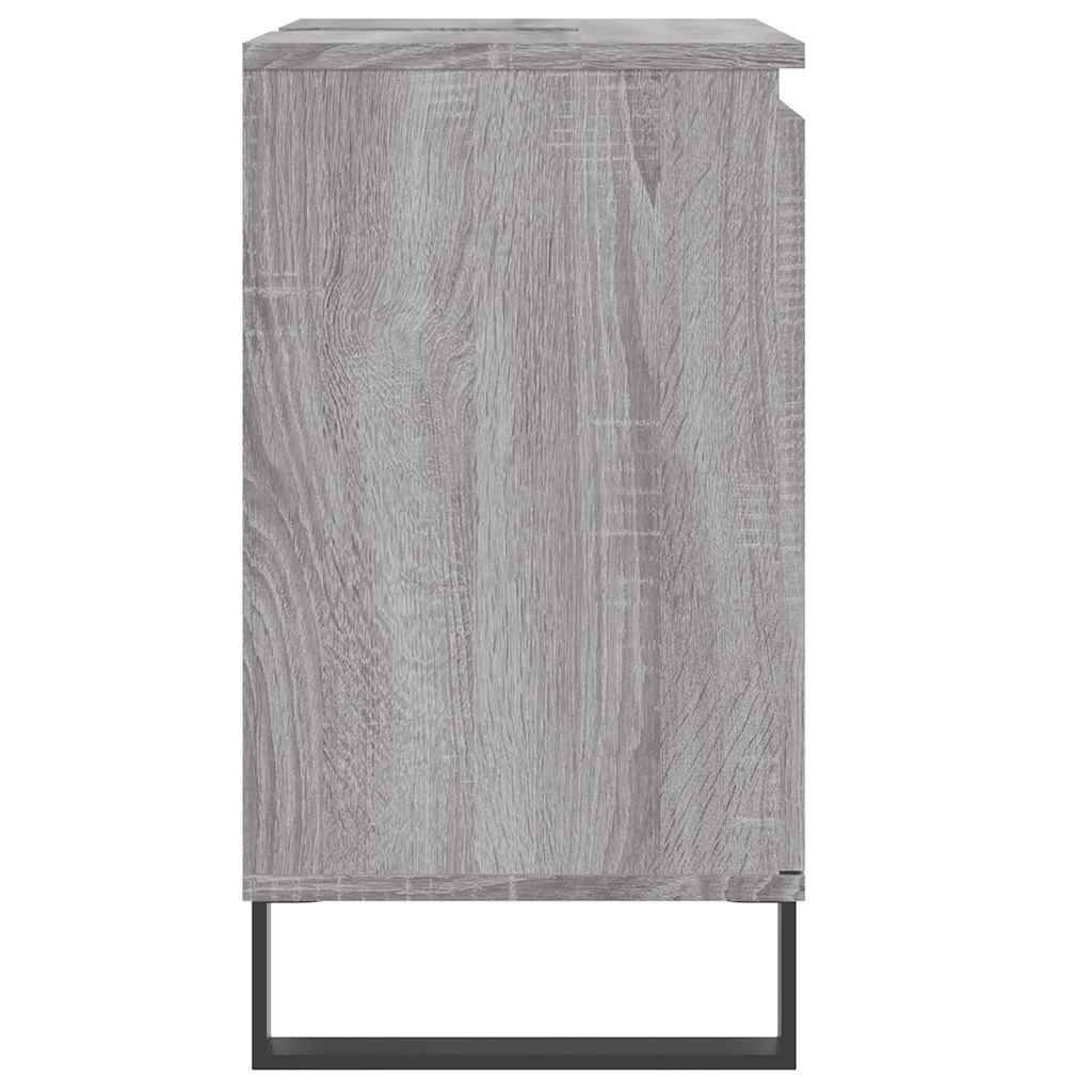 badeværelsesskab 58x33x60 cm konstrueret træ grå sonoma-eg