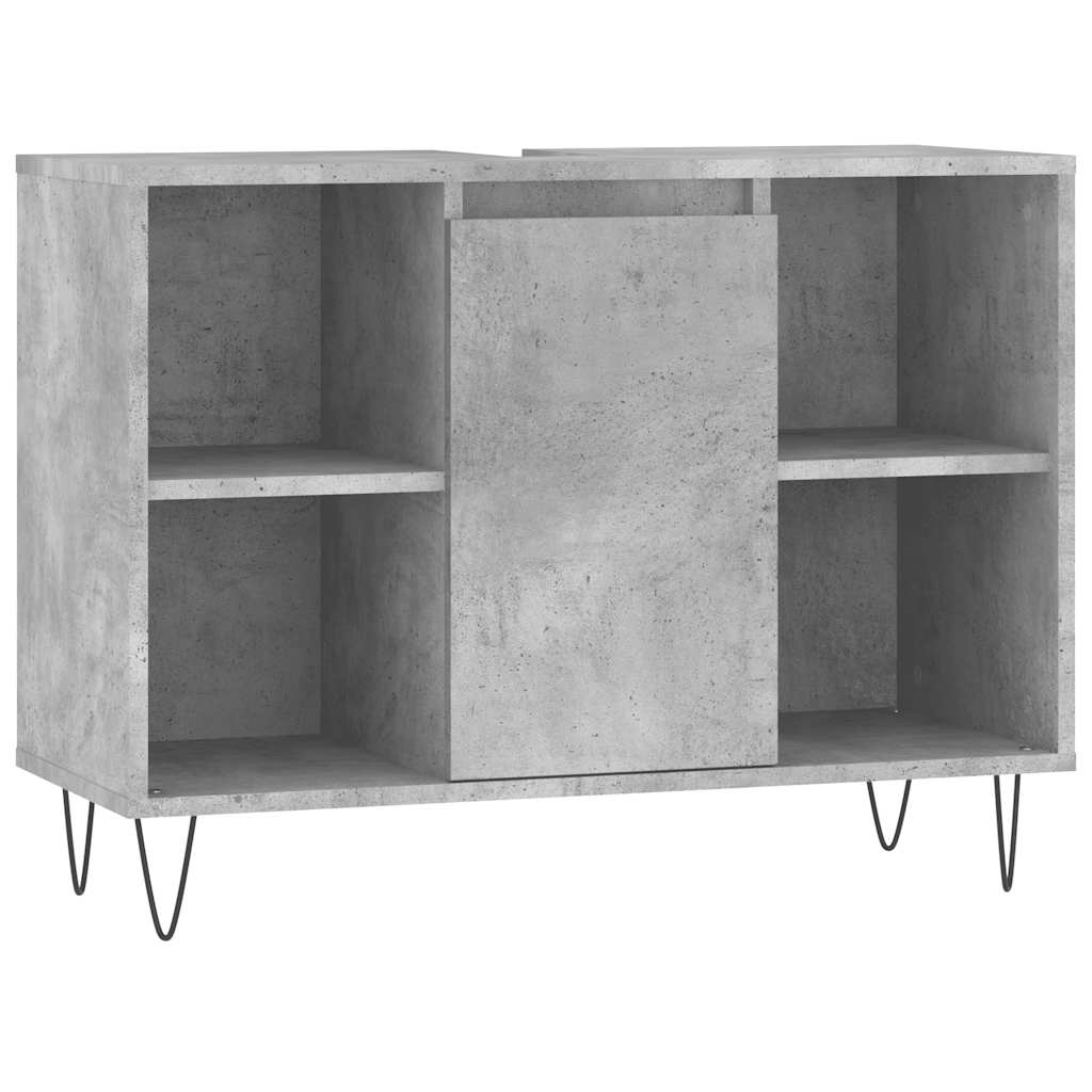 badeværelsesskab 80x33x60 cm konstrueret træ betongrå