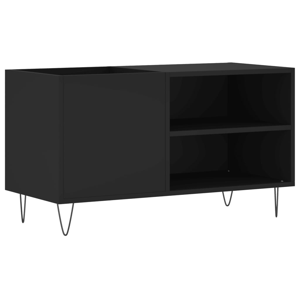 vinylskab 85x38x48 cm konstrueret træ sort