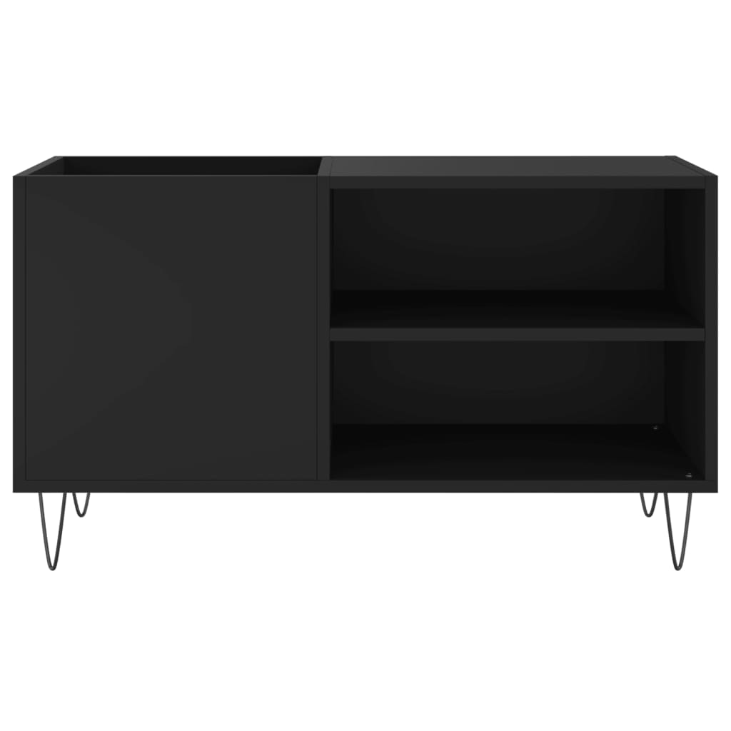 vinylskab 85x38x48 cm konstrueret træ sort