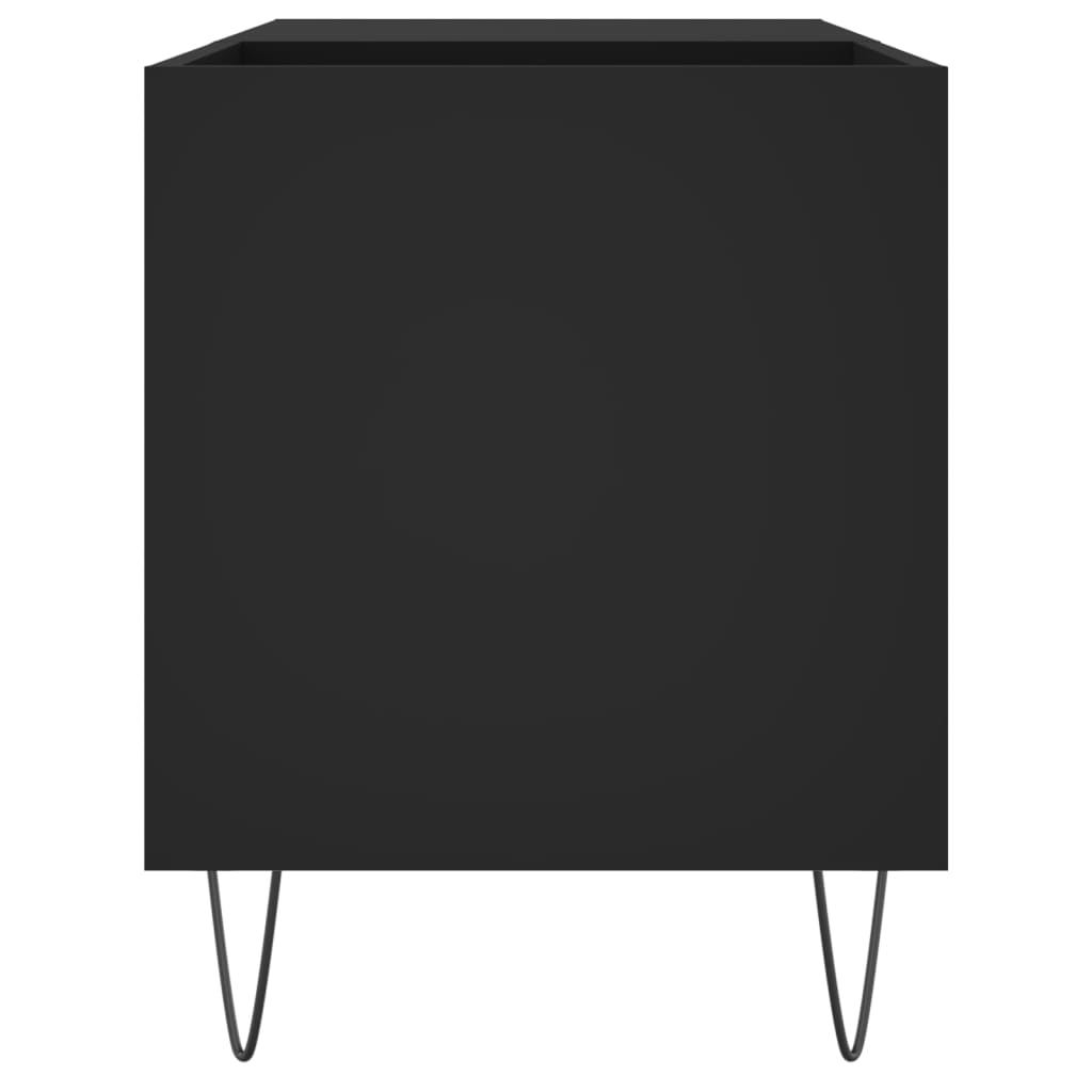 vinylskab 85x38x48 cm konstrueret træ sort
