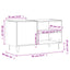 vinylskab 85x38x48 cm konstrueret træ røget sonoma-eg