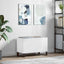 vinylskab 74,5x38x48 cm konstrueret træ hvid højglans